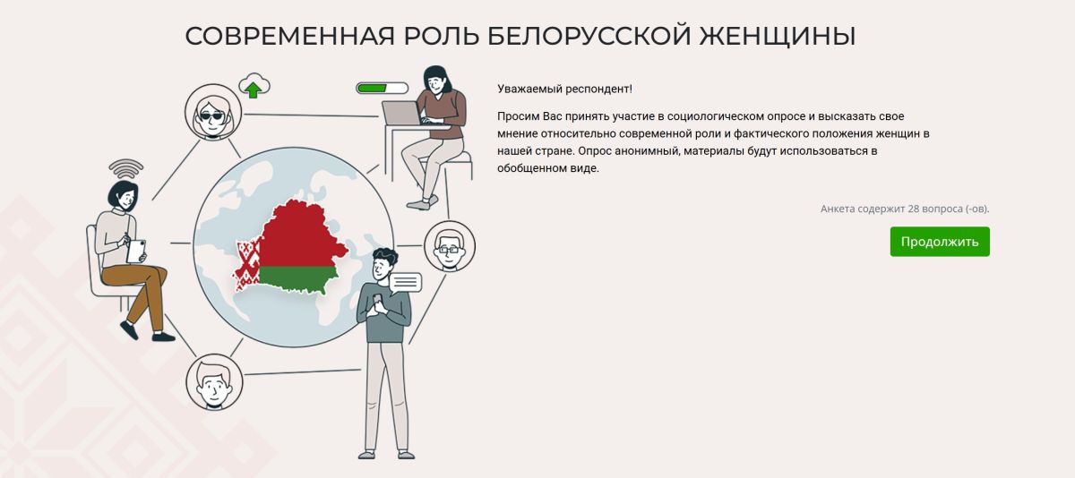 Онлайн-опрос «Современная роль белорусской женщины»